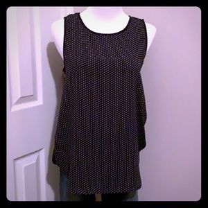 Sleeveless Polka Dot Blouse